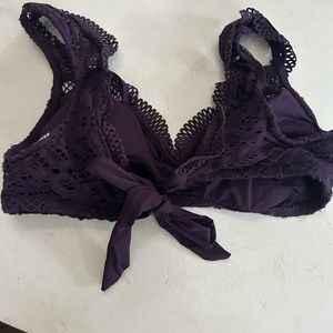 Becca lace bikini   Med eggplant